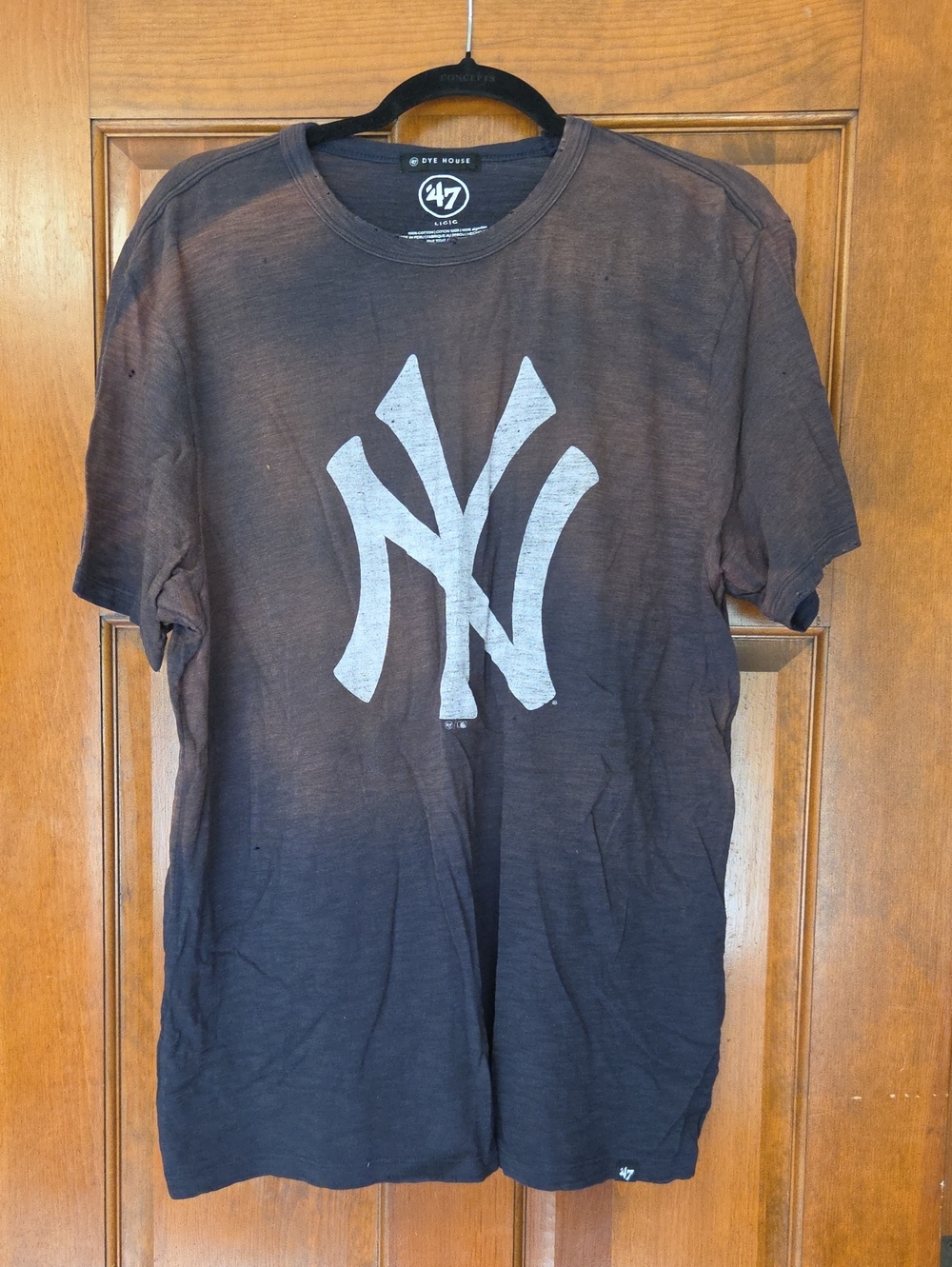 47 New York Yankees Black Tee with White Logo
